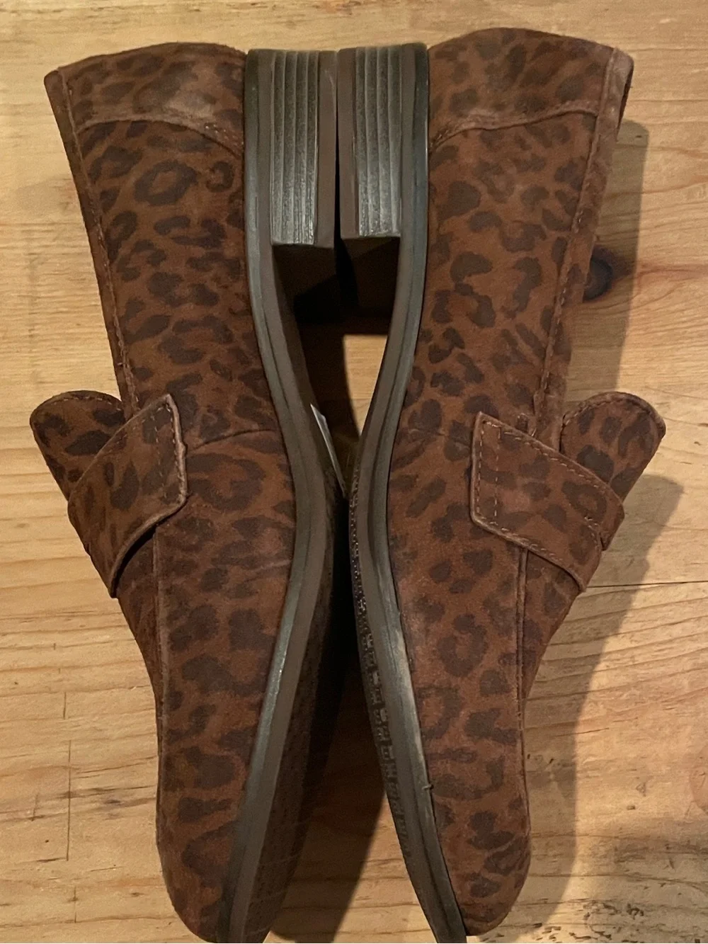 NWT Clark’s Comfort Coll Animal Print Suede Slip on loafers Old Money Capsule 8